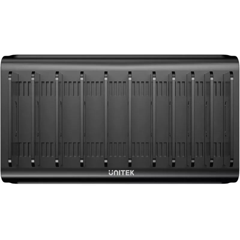 UNITEK 10-porttinen USB-A/USB-C älykäs latausasema 120W PD 3.0 musta