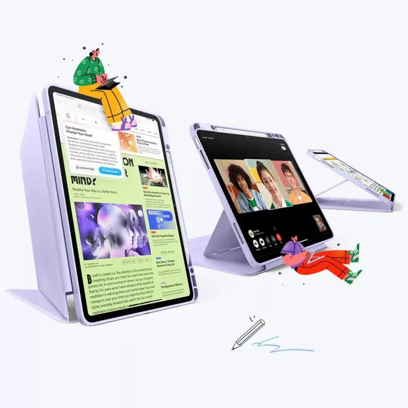 ESR Flip Hybrid -kotelo iPad Air 13 tuumaa (M2 2024) - violetti