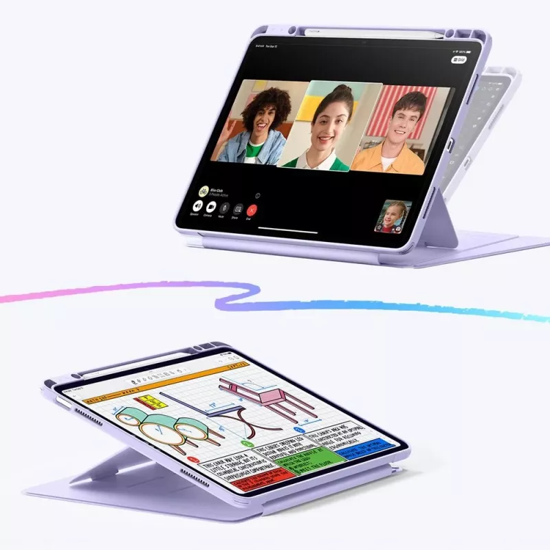 ESR Flip Hybrid -kotelo iPad Air 13 tuumaa (M2 2024) - violetti