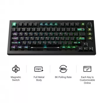 Keychron L5W-W1 Lemokey Magnetic Cyber 75% Hall Effect -pelinäppäimistö