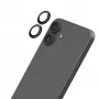 LAUT Ring kameralinssin suojus Apple iPhone 16 / 16 Plus -puhelimelle - musta
