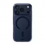 LAUT Crystal Fluro -kotelo iPhone 17 Pro -puhelimeen, Clear Midnight, MagSafe-yhteensopiva