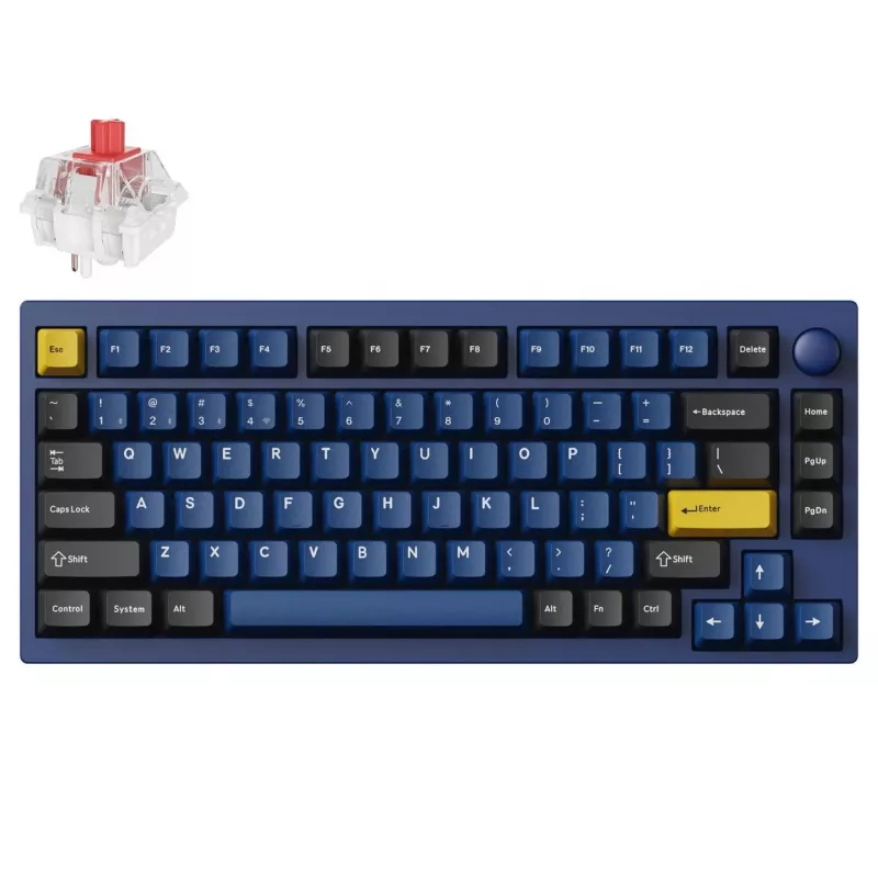 Keychron P1P-O1 75% Lemokey Super Red Switch Navy Blue mekaaninen näppäimistö