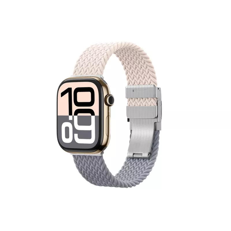 AMAZINGTHING Blend Band 2-Pack -kellorannekesarja Apple Watch 42mm - Pinkki-harmaa / Pinkki