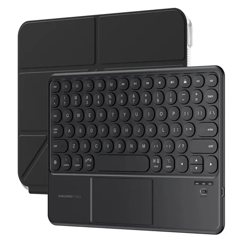 AMAZINGTHING Minimal Case Keylite Combo -näppäimistökotelo iPad Air 13 M3/M4 (2025/2026) - Musta