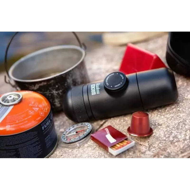 WACACO Minipresso NS kannettava espressokeitin Nespresso-kapseleille, musta