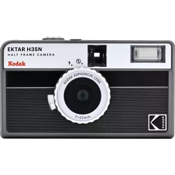Kodak EKTAR H35N kamera raidallinen musta