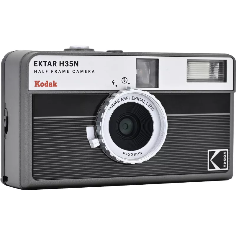 Kodak EKTAR H35N kamera raidallinen musta