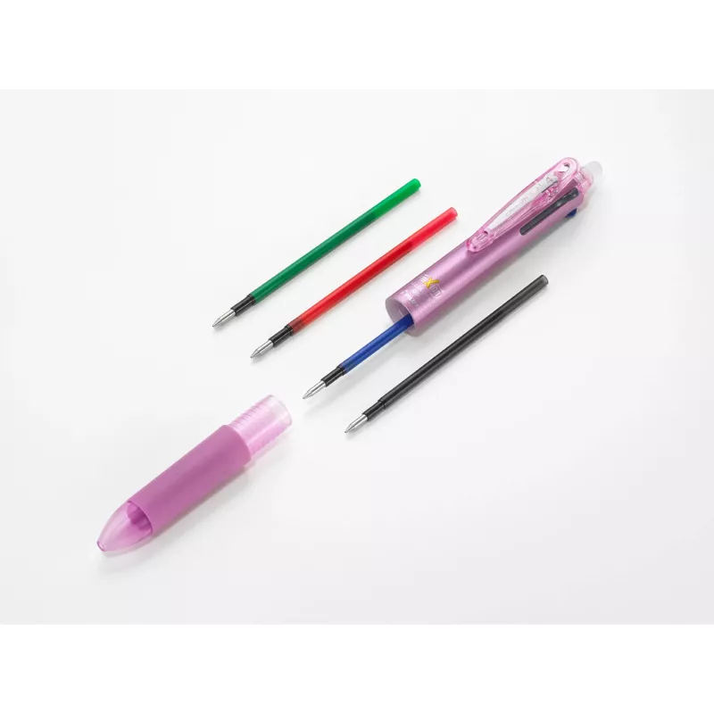 PILOT PEN FriXion Ball 4 pyyhittävä geelikynä 4-in-1 musta runko 0,5 mm erittäin ohut