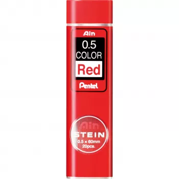 Pentel AIN STEIN punaiset lyijytäytteet lyijytäytekynään 0,5 mm kirkas väri