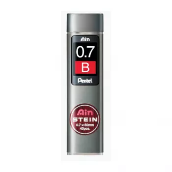 Pentel Super Hi-Polymer lyijytäytteiden täyttö C277-BO - 0,7 mm HB - 40 täytettä - musta - putki