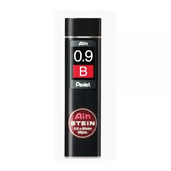 Pentel C279-BO Super Hi-Polymer lyijytäytteet 0,9 mm B musta 36 täytettä laatikko