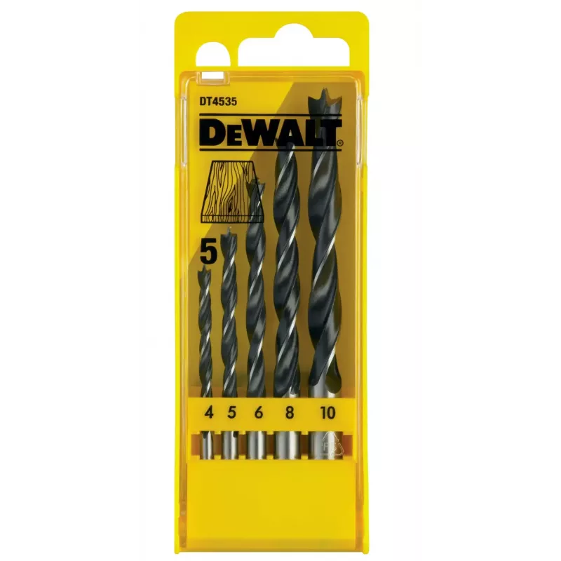 DEWALT DT4535 puupora-sarja 5-osainen 4-10 mm