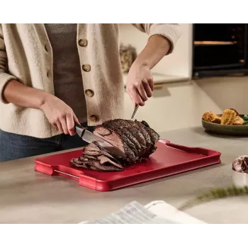 Joseph Joseph Cut&Carve Plus kaksipuolinen XL-leikkuulauta punainen