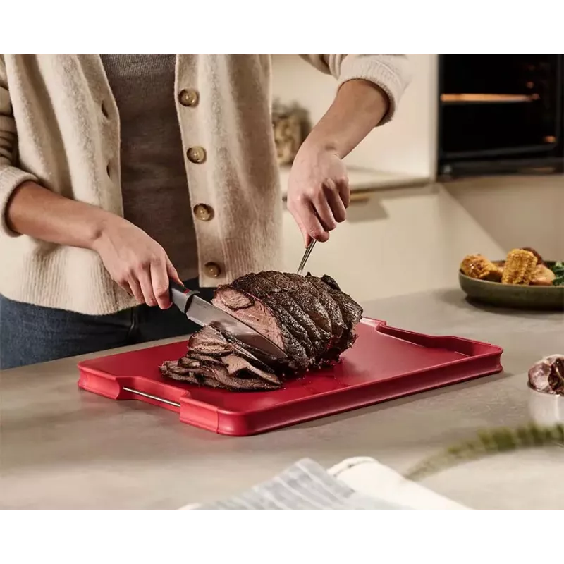 Joseph Joseph Cut&Carve Plus kaksipuolinen XL-leikkuulauta punainen