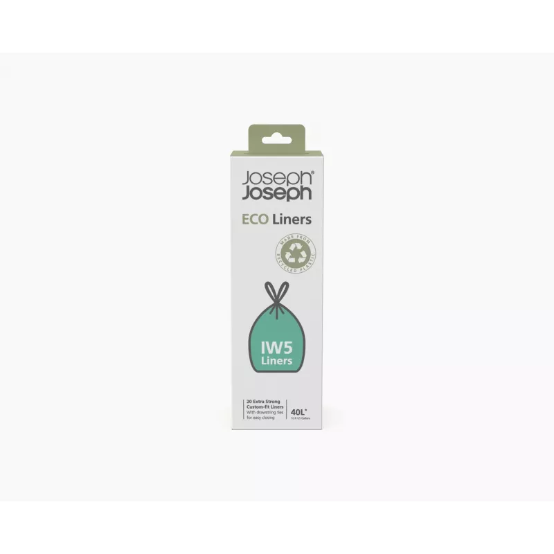 Joseph Joseph IW5 40L harmaat kierrätysmuoviset roskapussit (20 pussia)