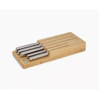 Joseph Joseph Elevate SST veitsisarja bambusäilytyslaatikolla, 6-osainen, hopea/beige 10563