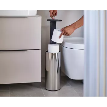 Joseph Joseph EasyStore Luxe ruostumaton teräs - wc-paperiteline piilotetulla lokerolla