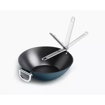 Joseph Joseph Space taittuva kahva keraaminen tarttumaton wok 32 cm sininen