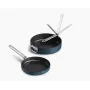 Joseph Joseph Space Fold Handle keraaminen tarttumaton 2-osainen sininen paistinpannusarja