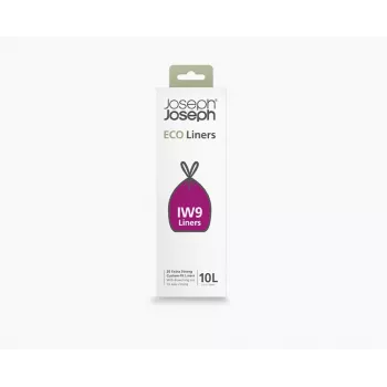 Joseph Joseph IW9 10L Custom-fit kierrätetty harmaa roskapussi (20 pussia)
