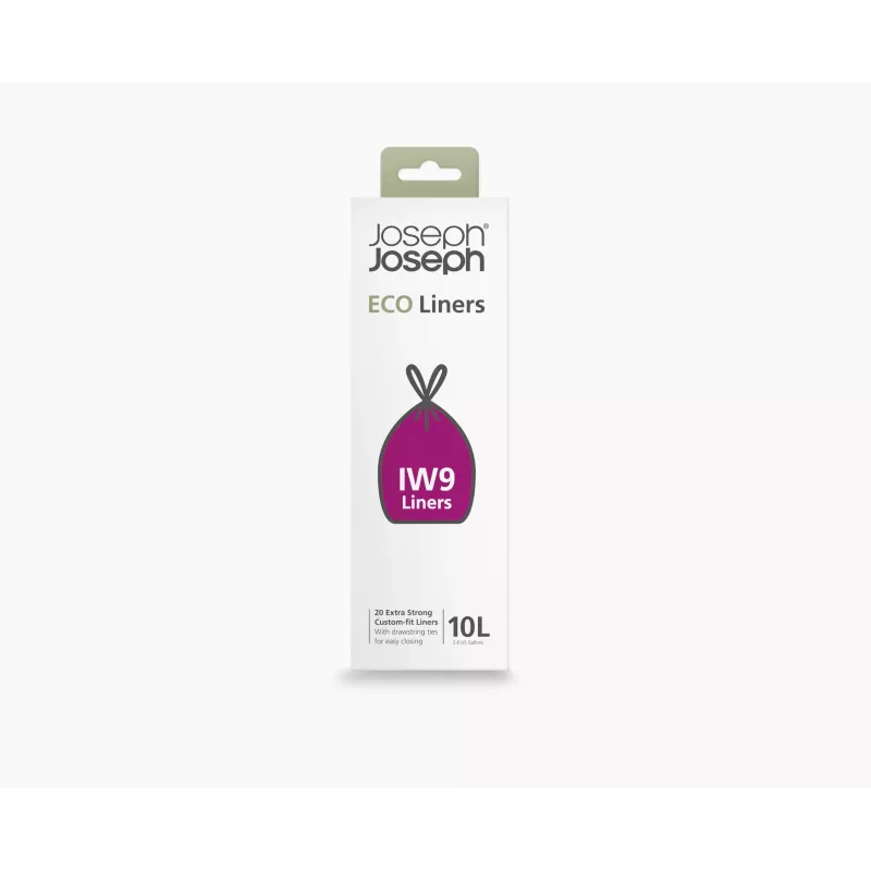 Joseph Joseph IW9 10L Custom-fit kierrätetty harmaa roskapussi (20 pussia)