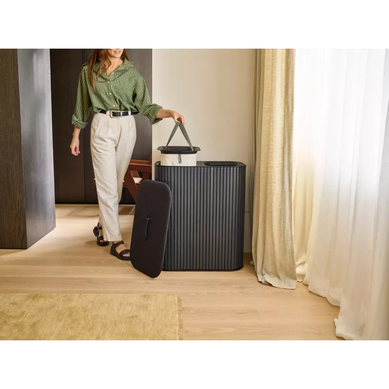 Joseph Joseph Tota Twin Luxe 90L pyykkilajittelija musta