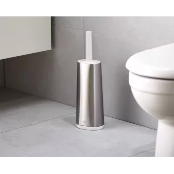 Joseph Joseph Flex 70517 ruostumaton teräs wc-harja silikonipäällä, hopea/harmaa