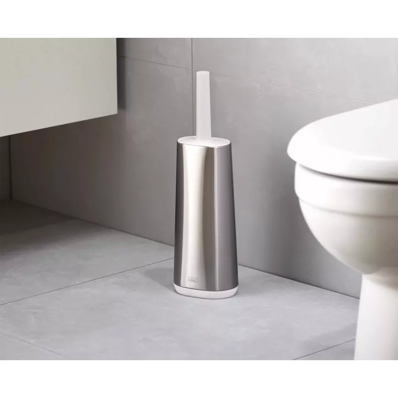 Joseph Joseph Flex 70517 ruostumaton teräs wc-harja silikonipäällä, hopea/harmaa