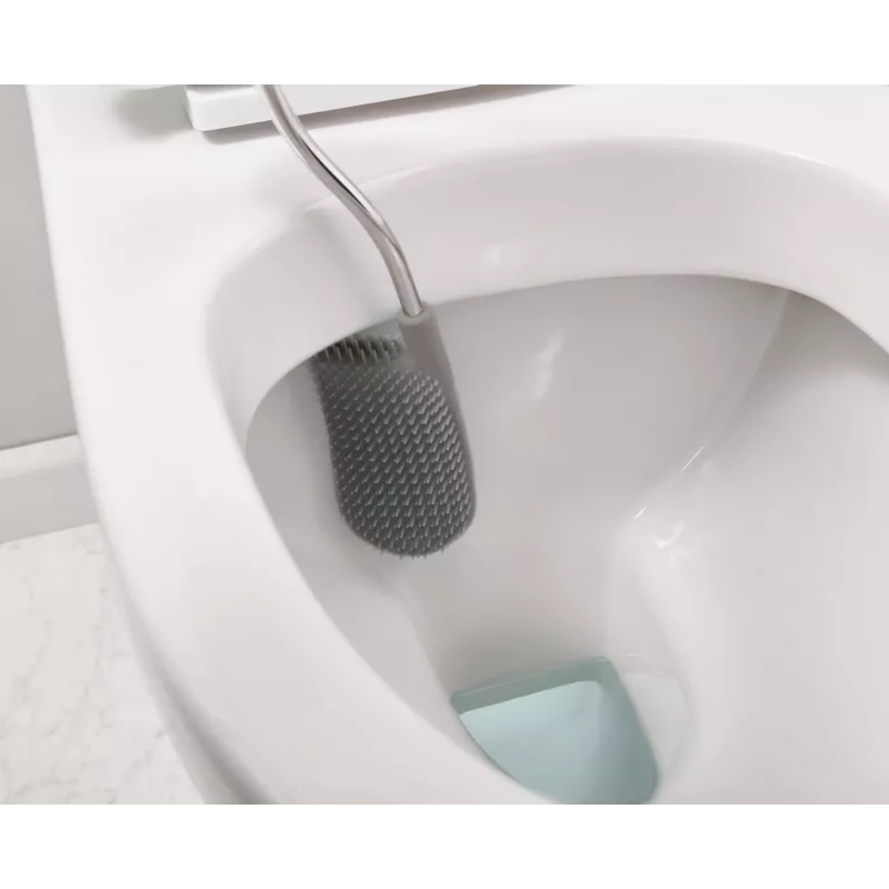 Joseph Joseph Flex 70517 ruostumaton teräs wc-harja silikonipäällä, hopea/harmaa