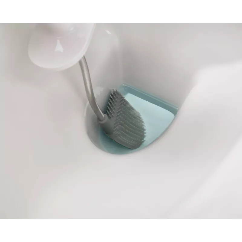 Joseph Joseph Flex 70517 ruostumaton teräs wc-harja silikonipäällä, hopea/harmaa
