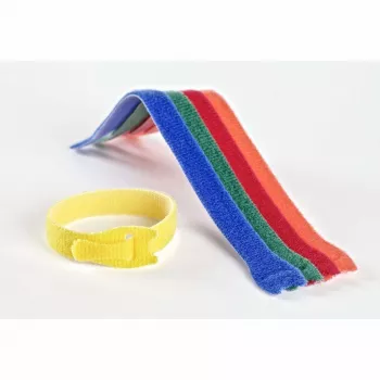 VELCRO VEL-EC60250 tarrakiinnitteiset kaapelinsiteet - värit sekaisin (sininen, vihreä, oranssi, punainen, keltainen) - 20 cm x 12 mm - 5 kpl:n pakkaus