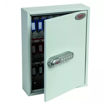 Phoenix Safe KC0601E avainsäilytyslokero - harmaa - 42 koukkua - sähköinen lukko - seinäasennus - 270 x 80 x 350 mm