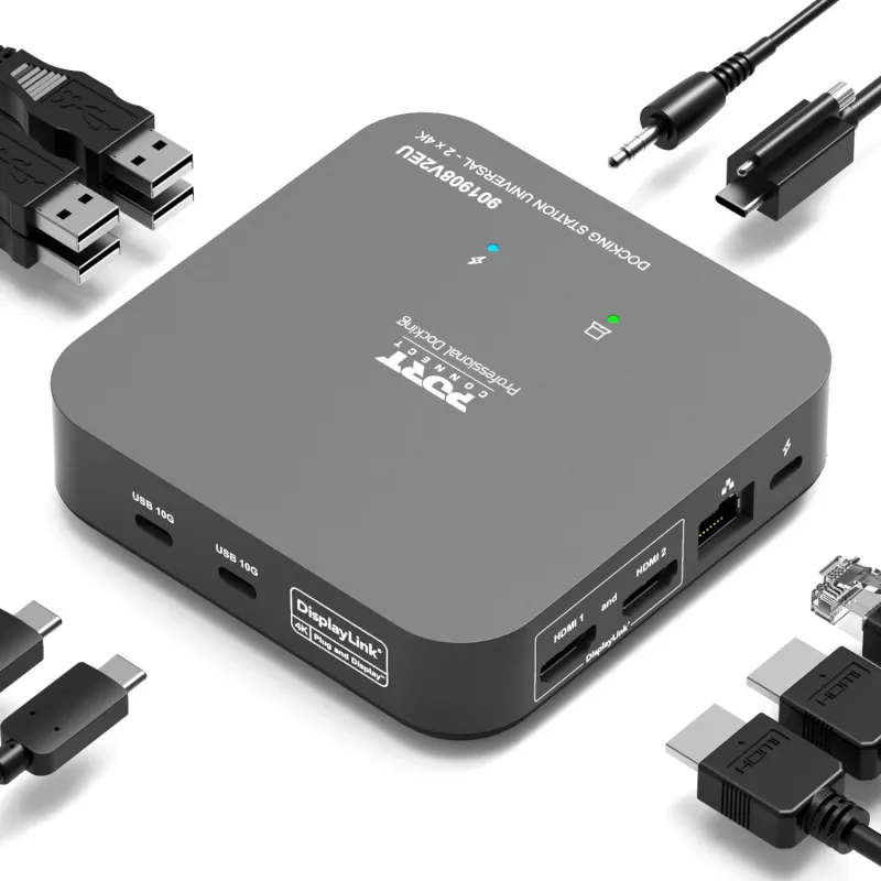 PORT Designs yleinen telakointiasema - 2 x 4K 2 HDMI virtalähteellä - EU