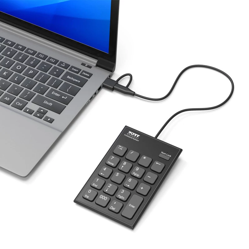 PORT Designs PORT Connect numeronäppäimistö USB-C musta