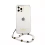 Guess Apple iPhone 12/12 Pro PC Script and White Pearls Case läpinäkyvä