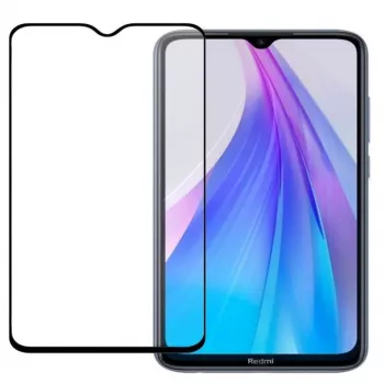 Evelatus Xiaomi Redmi Note 8T 2.5D karkaistu lasinäytönsuojus (Full Glue) - musta kehys
