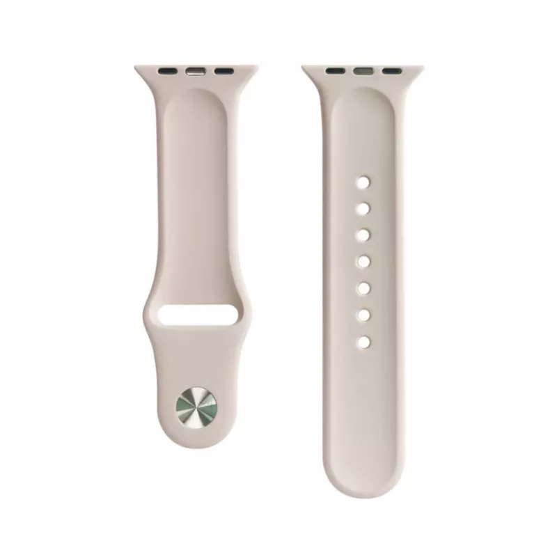 Evelatus Apple Watch 42/44/45mm silikoninen Solo Loop -ranneke (140mm M/L) Pink Sand