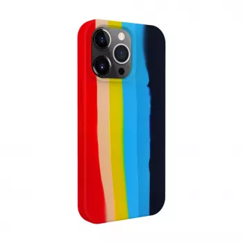Evelatus Apple iPhone 15 Pro silikonikuori monivärinen sateenkaari