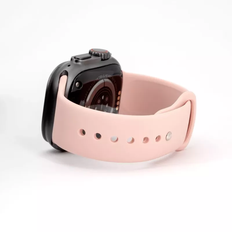 Connect Watch 38/40/41 mm silikoninen loop-ranneke kelloon (132 mm M/L) pinkki hiekka