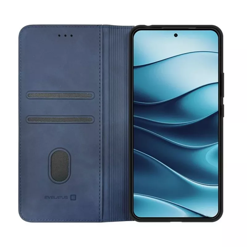 Evelatus Xiaomi Redmi Note 14 5G Book Case PU-nahka tummansininen