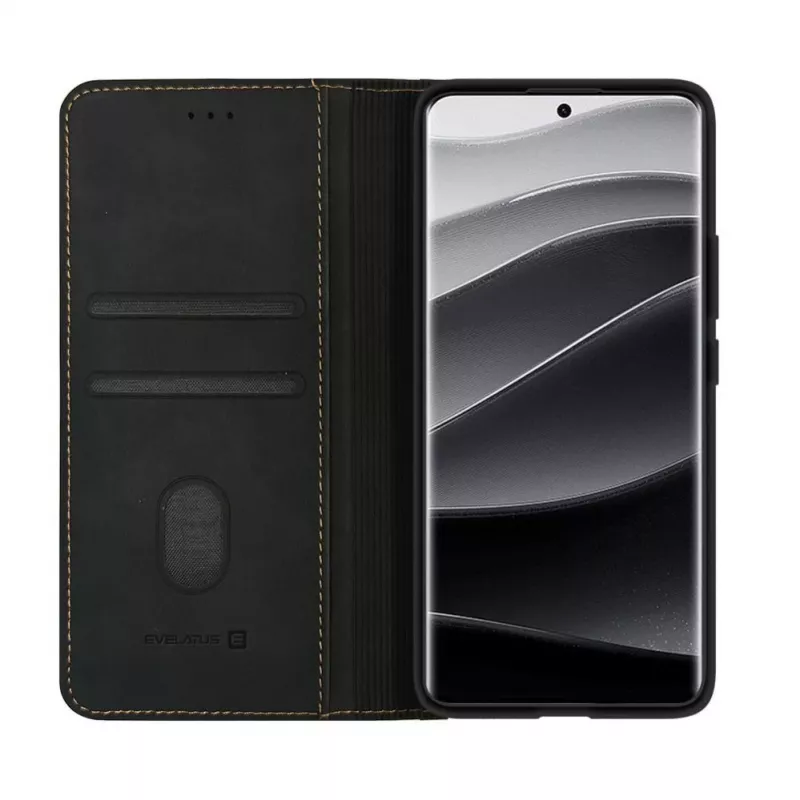 Evelatus Xiaomi Redmi Note 14 Pro Plus Book Case musta
