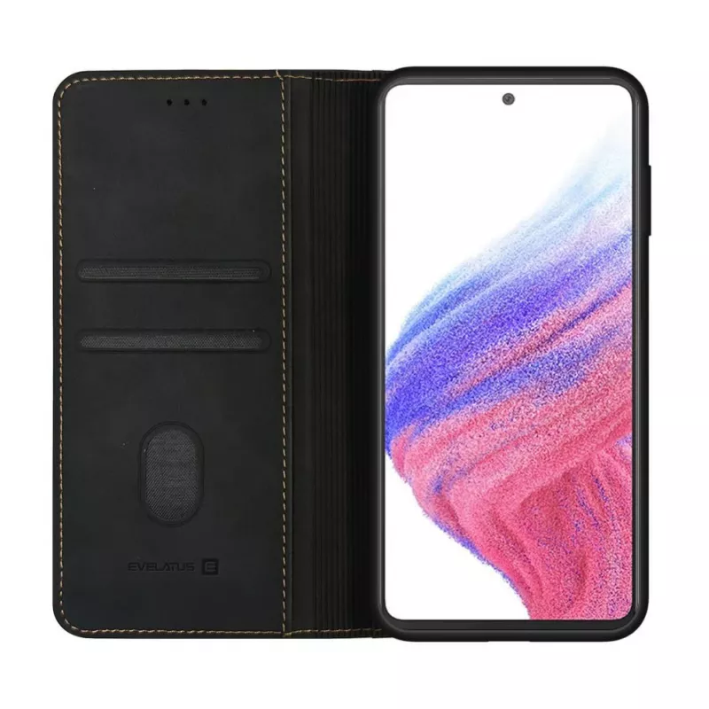 Evelatus Samsung Galaxy A53 Book Case Folio musta
