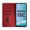 Evelatus Xiaomi Redmi 15C 4G/5G kirjakotelo Folio punainen