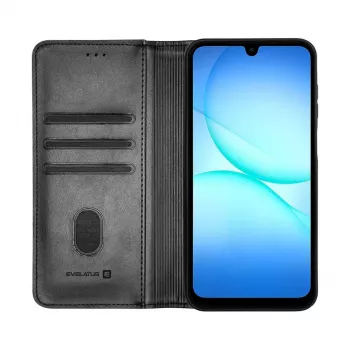 Evelatus Samsung Galaxy A17 kirjakotelo Folio musta