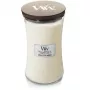WoodWick White Tea & Jasmine tuoksukynttilä lasissa, Medium, 275g