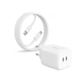 2-POWER 65W GaN USB-C -laturi + 2M 100W USB-C -kaapeli