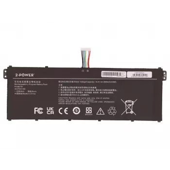 2-Power pääakkupaketti MSI R14B01W:lle - 42 Wh