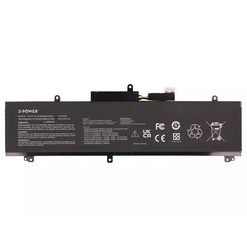 2-Power pääakku Asus GA502DU - 64 mAh