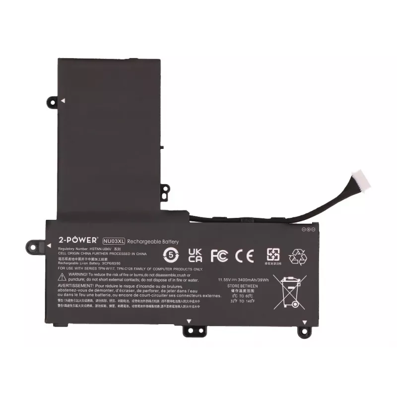 2-Power pääakku HP Pavilion x360 11-u000 - akku - 3400 mAh